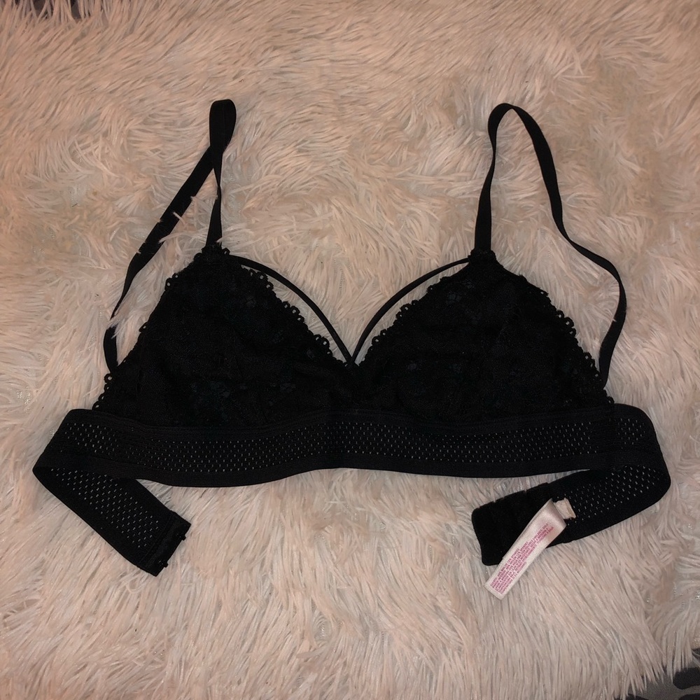 Black lace bralette